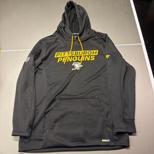 Mens Pittsburgh Penguins Authentic Pro Black Fanatics Large Hoodie